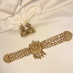 Temple choker set with earrings