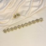 Lotus choker set with earrings