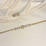 Simple necklace set with earrings