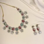 Mint and red necklace set