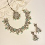 Mint and rosa simple necklace set