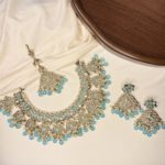 Babyblue necklace set with earrings