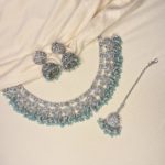 Babyblue necklace set with earrings