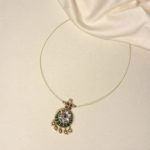 Invisible chain green and rubypink