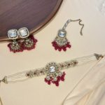 Pearls choker set with jhumka