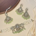 Pearls choker set with jhumka