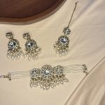 Pearls choker set with jhumka